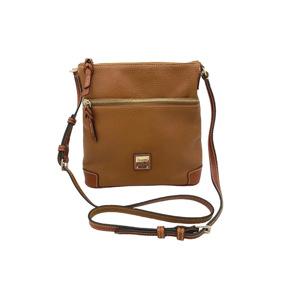 Dooney & Bourke Pebble Leather Crossbody Caramel - Picture 1 of 4